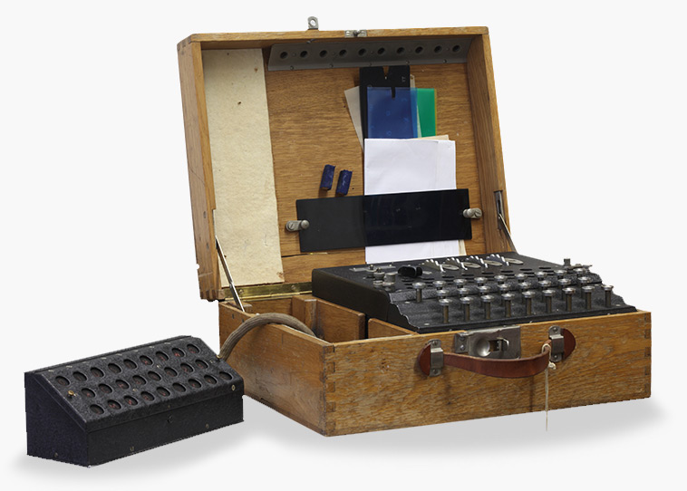 Enigma, une machine de chiffrement électromécanique à cylindres