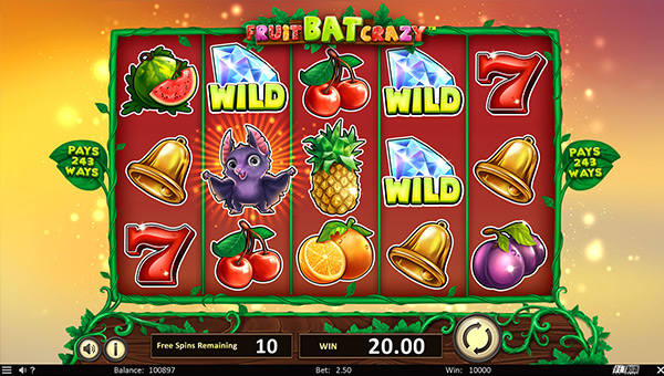 Casino jeu Betsoft Fruit Bat Crazy