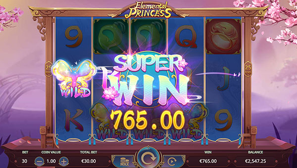 Gros Gains jackpot casino en ligne Elemental Princess